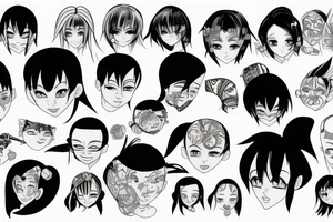 head manga tattoo idea