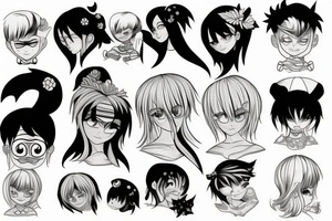 head manga tattoo idea