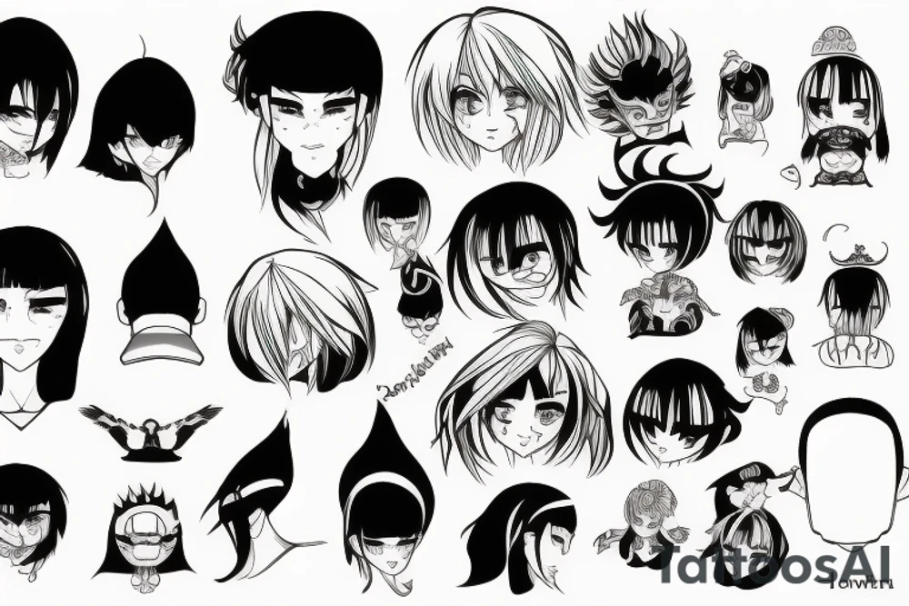 head manga tattoo idea