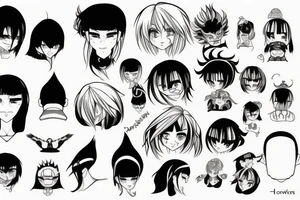 head manga tattoo idea