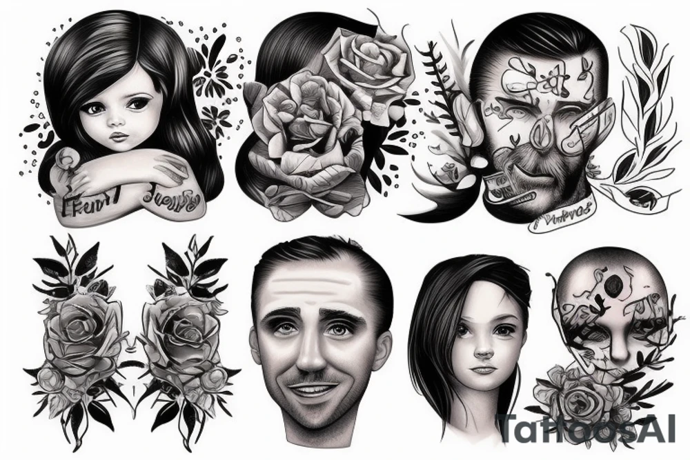 Father and daughter tattoo idea