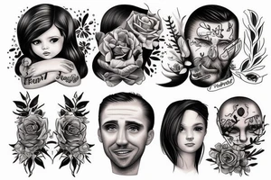 Father and daughter tattoo idea