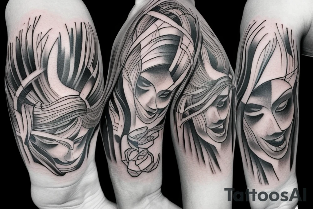 Father and daughter tattoo idea