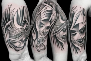Father and daughter tattoo idea