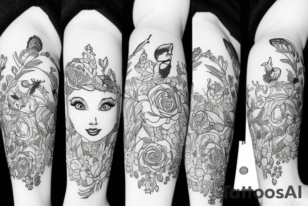 disney princess animal tattoo idea
