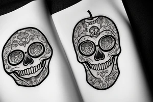 lantern skull candle tattoo idea