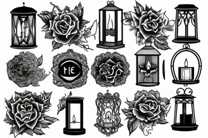 Lantern with a candle inside tattoo idea