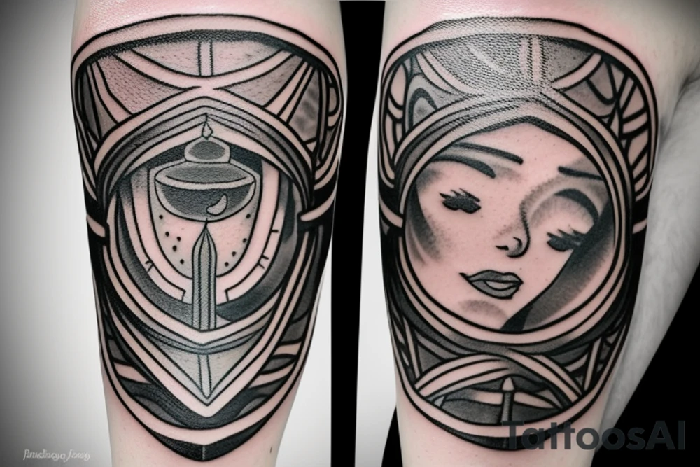 Lantern with a candle inside tattoo idea