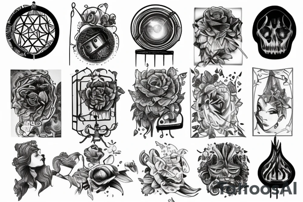 portable lantern tattoo idea