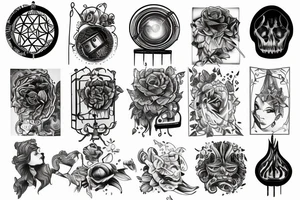 portable lantern tattoo idea