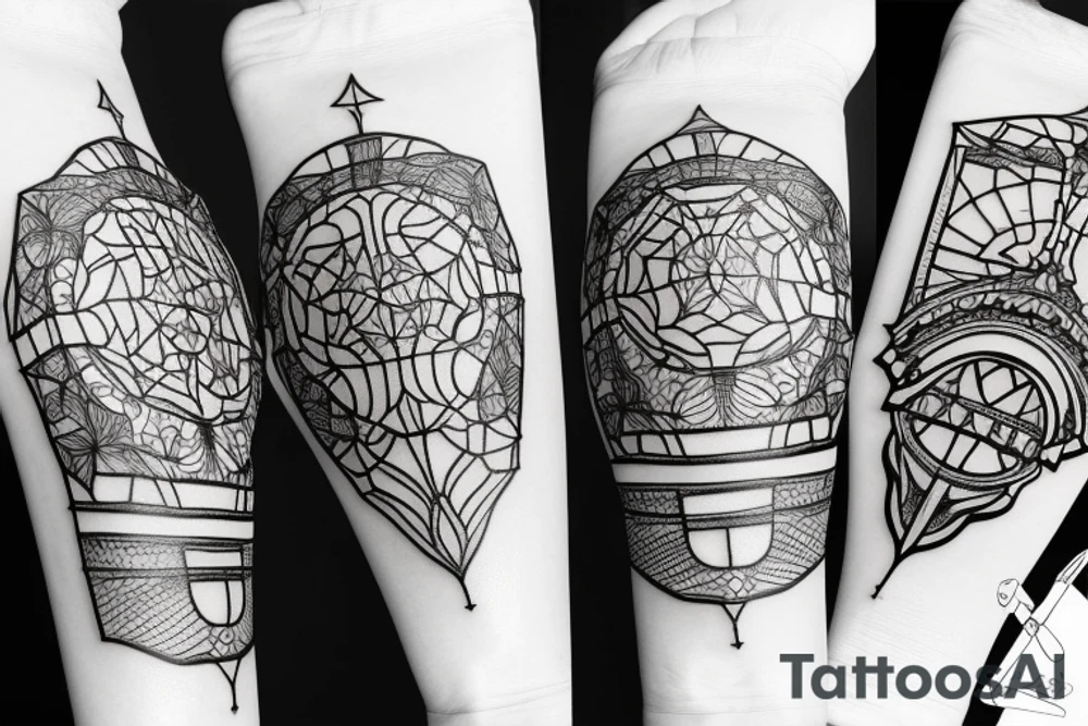 portable lantern tattoo idea