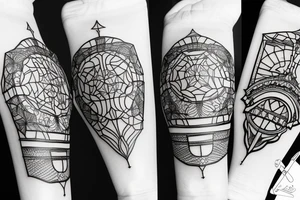 portable lantern tattoo idea