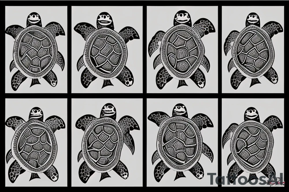 pair of turtles tattoo idea