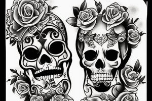 disney skull tattoo idea