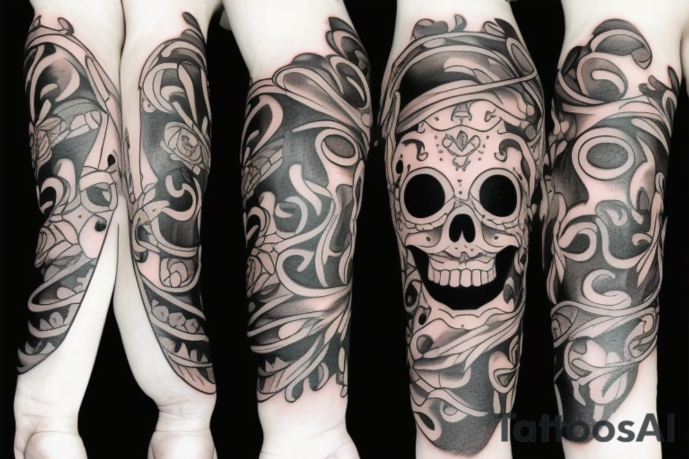 disney skull tattoo idea