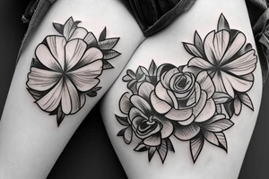flowers growing out of a heart tattoo idea