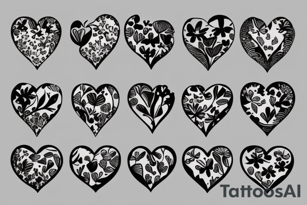 flowers growing out of a heart tattoo idea