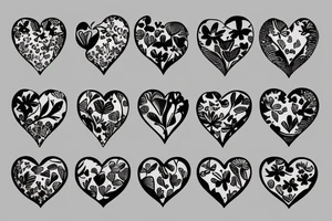 flowers growing out of a heart tattoo idea