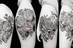 flowers growing out of a human heart tattoo idea