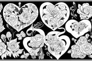 flowers growing out of a human heart tattoo idea