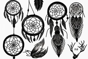 lantern woman dreamcatcher tattoo idea