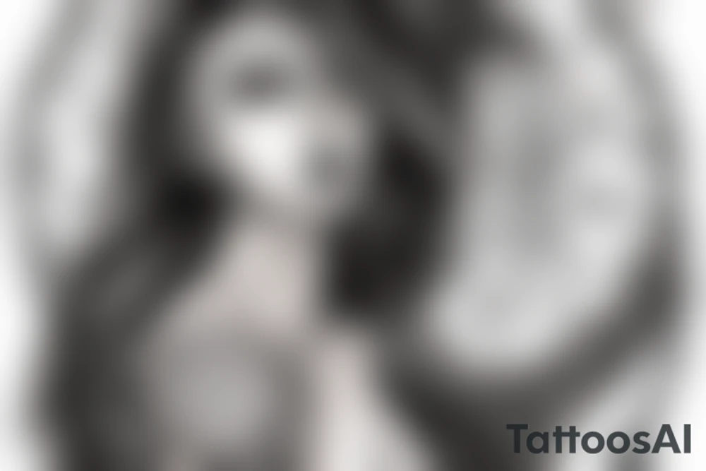 lantern woman dreamcatcher tattoo idea