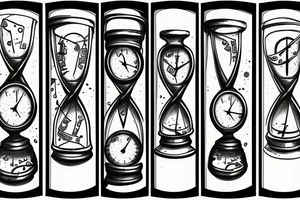 time running out, next to an hourglass tattoo idea