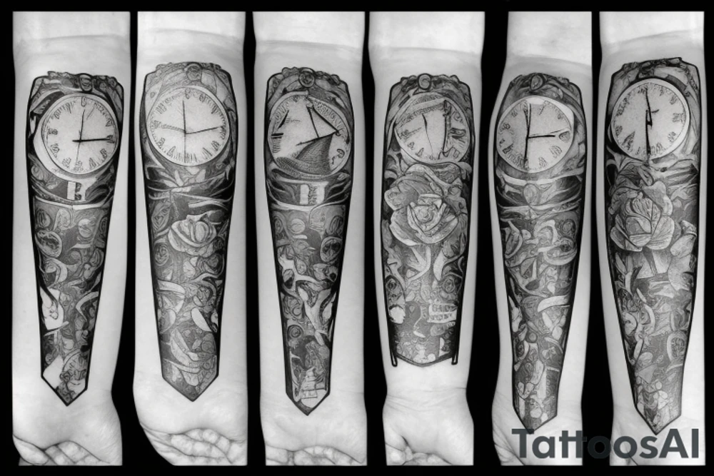 time running out, next to an hourglass tattoo idea