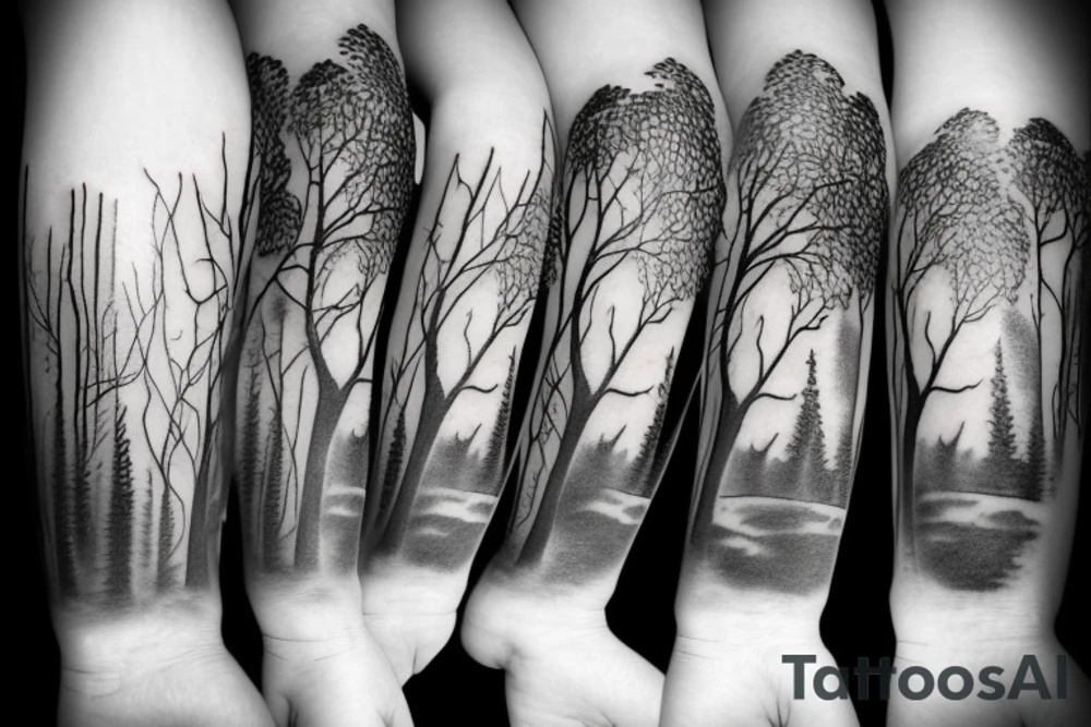 time running out with nature tattoo idea