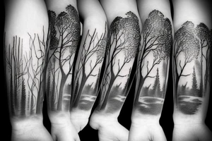 time running out with nature tattoo idea