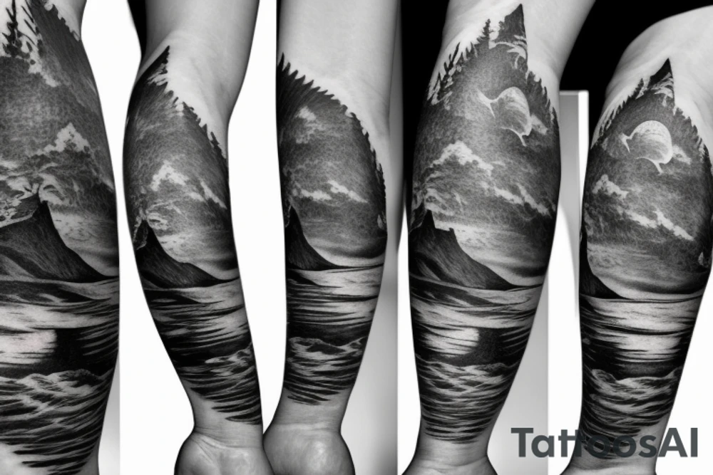 time running out with nature tattoo idea