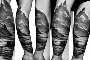time running out with nature tattoo idea