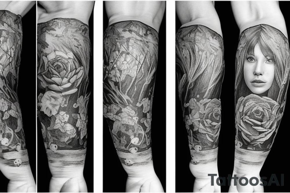 time running out with nature tattoo idea