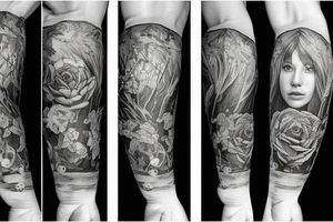time running out with nature tattoo idea