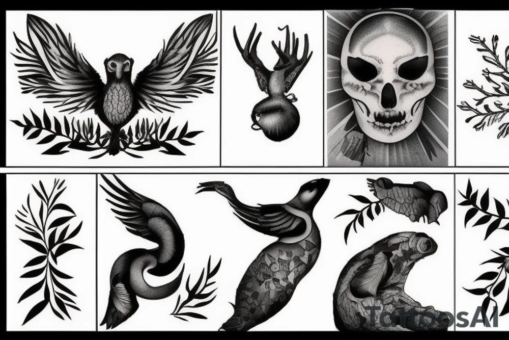 time running out with nature tattoo idea
