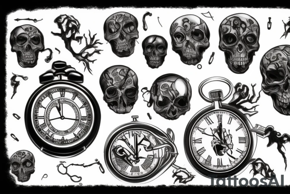 running out of time life and death tattoo idea