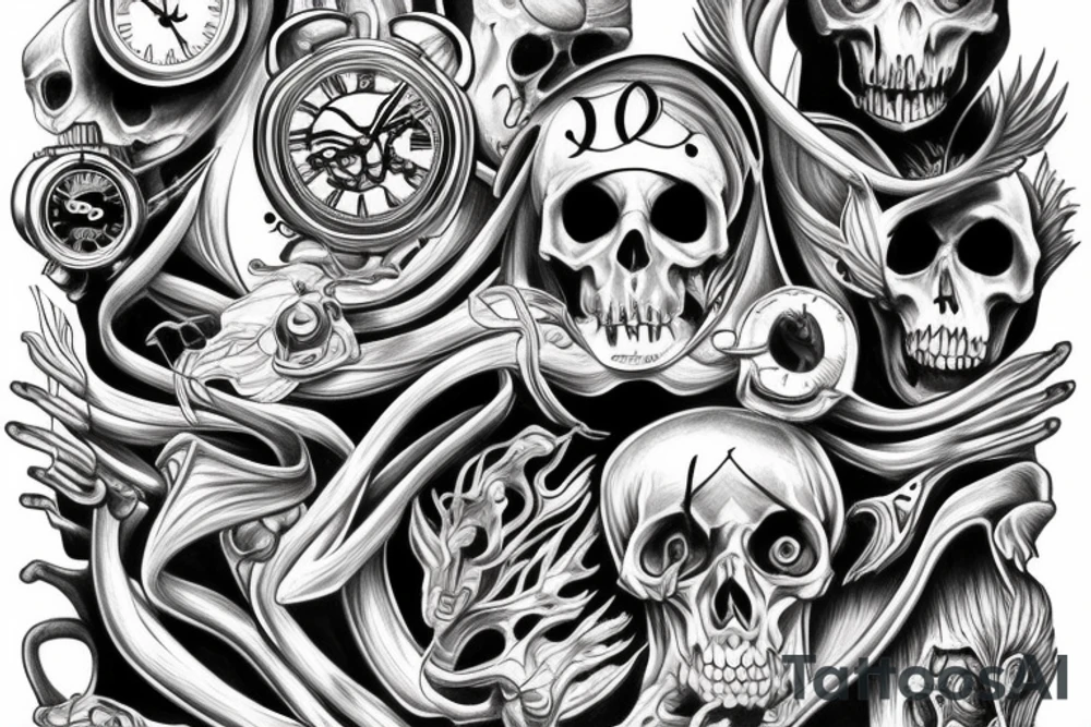 running out of time life and death tattoo idea