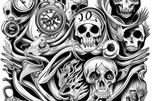 running out of time life and death tattoo idea