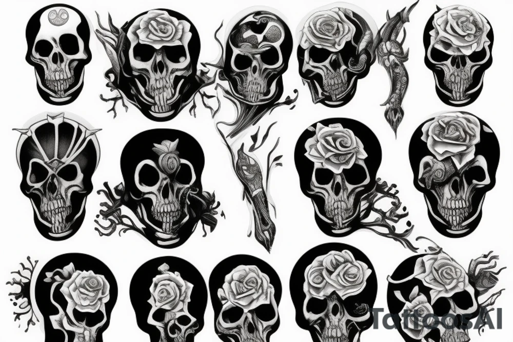 life and death tattoo idea