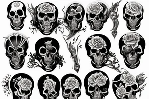 life and death tattoo idea