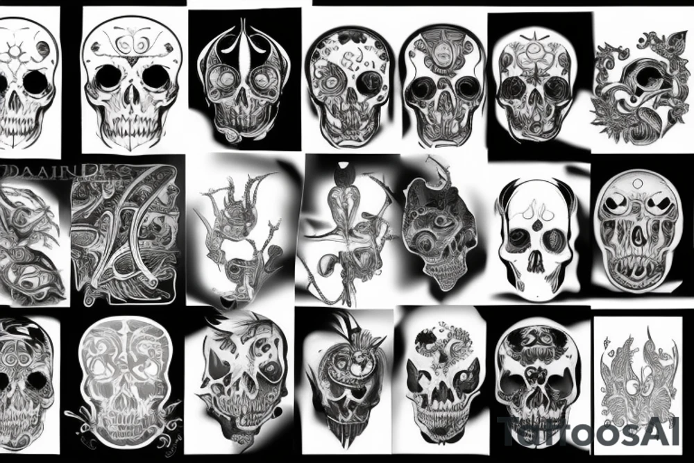 life and death tattoo idea