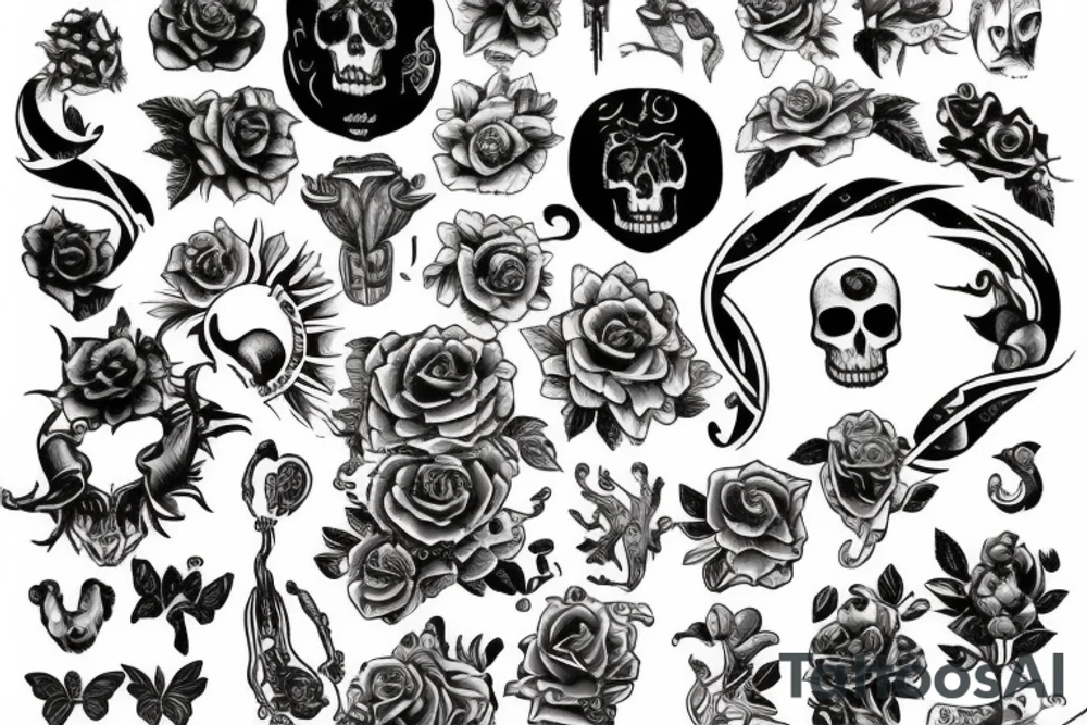 life and death tattoo idea