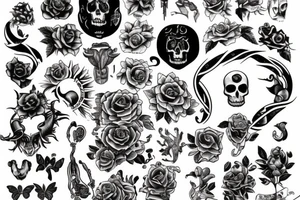 life and death tattoo idea
