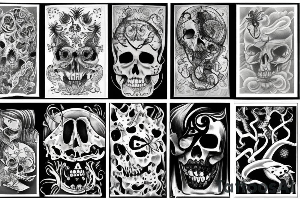 life and death tattoo idea
