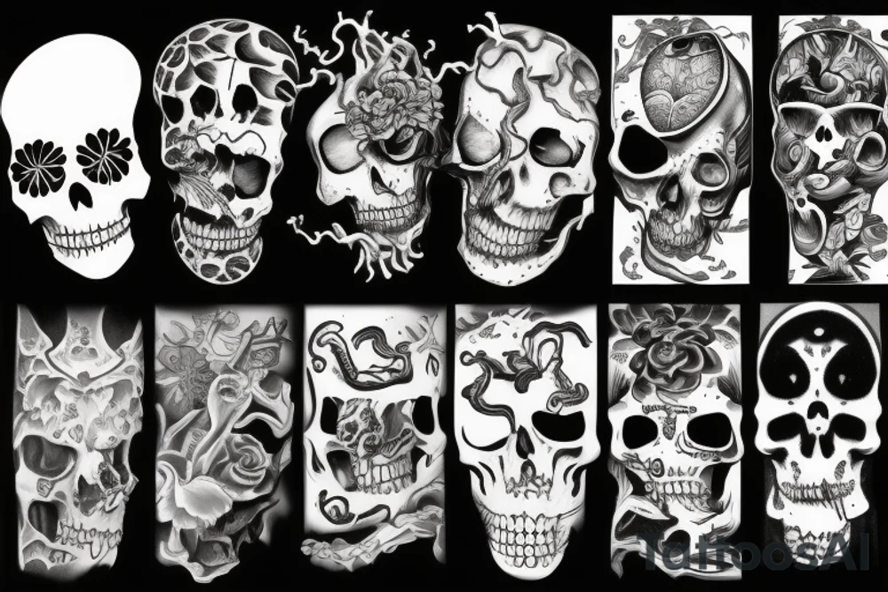 life and death tattoo idea