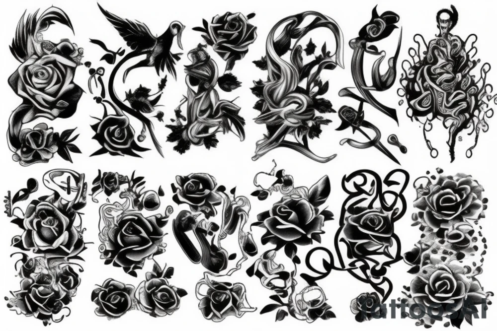 life and death tattoo idea