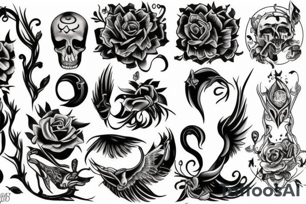 life and death tattoo idea
