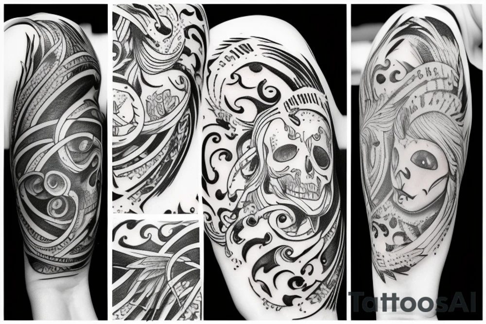 life and death tattoo idea