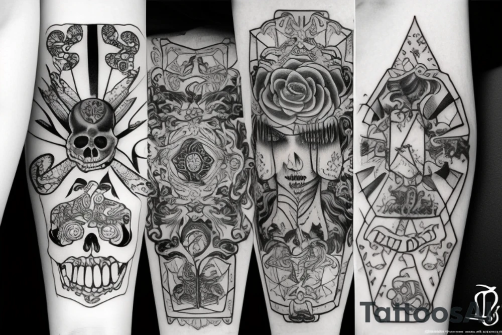 life and death tattoo idea