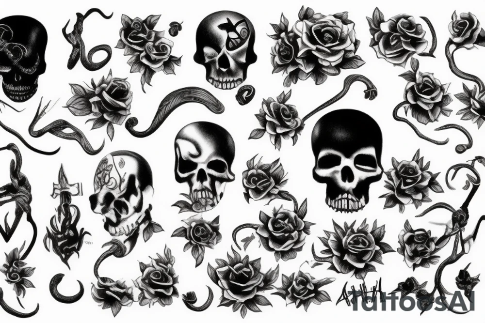 life and death tattoo idea
